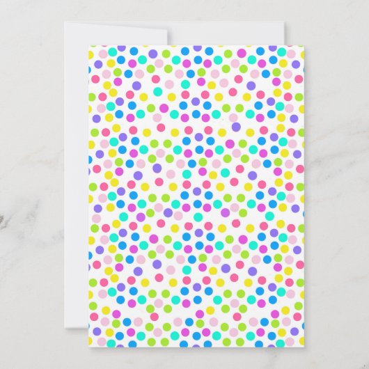 Bewerkbare verjaardag uitnodiging meisje leeftijd  (Achterkant)