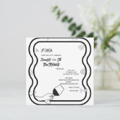 Bewerkbare verjaardagsfeestje Invi Hand getrokken  Kaart (Staand voorkant)