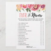 bewerkbare verjaardagsgame ooit of nooit (Voorkant / Achterkant)