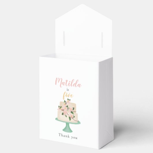 bewerkbare verjaardagstaart bedankdoosjes (Geopend)