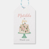 bewerkbare verjaardagstaart cadeaulabel (Voorkant)