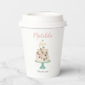 bewerkbare verjaardagstaart papieren bekers (Achterkant)