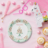 bewerkbare verjaardagstaart papieren bordje (Feest)