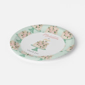 bewerkbare verjaardagstaart papieren bordje (Gekanteld)