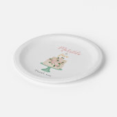 bewerkbare verjaardagstaart papieren bordje (Gekanteld)