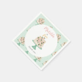 bewerkbare verjaardagstaart servet (Hoek)