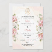 Bewerkbare Verloving Shagun Invitation Kaart (Voorkant)