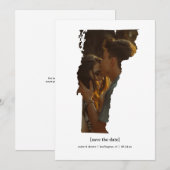 Bewerkbare Vermont Bewaar de Datum Foto Kaart (Voorkant / Achterkant)