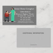 Bewerkbare verpleegservices en thuiszorg visitekaartje (Voorkant / Achterkant)