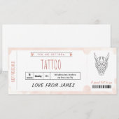 Bewerkbare verrassings-tatoeagecadeaubon Ticket Sj Kaart (Voorkant / Achterkant)