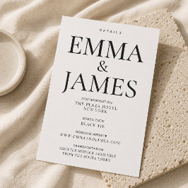 Bewerkbare Verticale Typografie Luxe Details Kaart