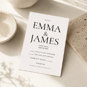 Bewerkbare Verticale Typografie Luxe RSVP Kaart