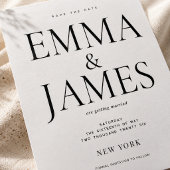 Bewerkbare Verticale Typografie Luxe Trouwdatum Kaart