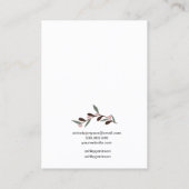 Bewerkbare vertoning met florale boho-juwelen visitekaartje (Achterkant)