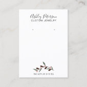 Bewerkbare vertoning met florale boho-juwelen visitekaartje (Voorkant)