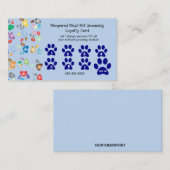 Bewerkbare Verwende Paws Dog Groomer Loyaliteit Visitekaartje (Voorkant / Achterkant)