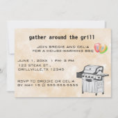 Bewerkbare Verzamel rond de Grill BBQ Kaart (Voorkant)