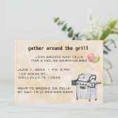 Bewerkbare Verzamel rond de Grill BBQ Kaart (Staand voorkant)