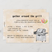 Bewerkbare Verzamel rond de Grill BBQ Kaart (Voorkant / Achterkant)