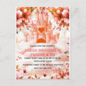 Bewerkbare Vier ooit een Princess 4th Birthday Inv Aankondigingskaart (Voorkant)