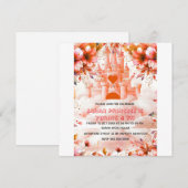 Bewerkbare Vier ooit een Princess 4th Birthday Inv Save The Date (Voorkant / Achterkant)