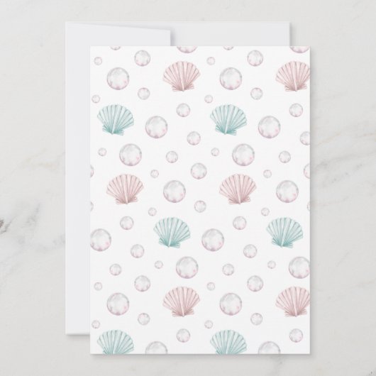 Bewerkbare vier zeemeermin uitnodiging meisje afdr (Achterkant)