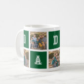 Bewerkbare Vierkante Kleur Varsity Daddy Fotocolla Koffiemok (Voorkant links)