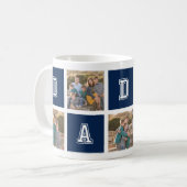 Bewerkbare Vierkante Kleur Varsity Daddy Fotocolla Koffiemok (Voorkant links)