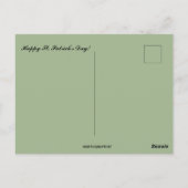 Bewerkbare Vintage Engel Met Shamrocks Briefkaart (Achterkant)