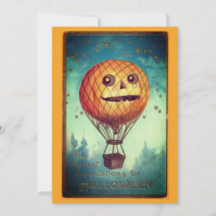 Bewerkbare vintage Halloween grappige illustratie Feestdagenkaart