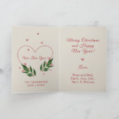 BEWERKBARE Vintage Kerstmis Kerstdag Kaart (Binnen)