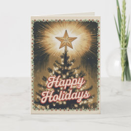 BEWERKBARE Vintage Kerstmis Kerstdag Kaart