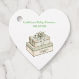 Bewerkbare Vintage Neutrale Baby Shower Bedankjes Labels