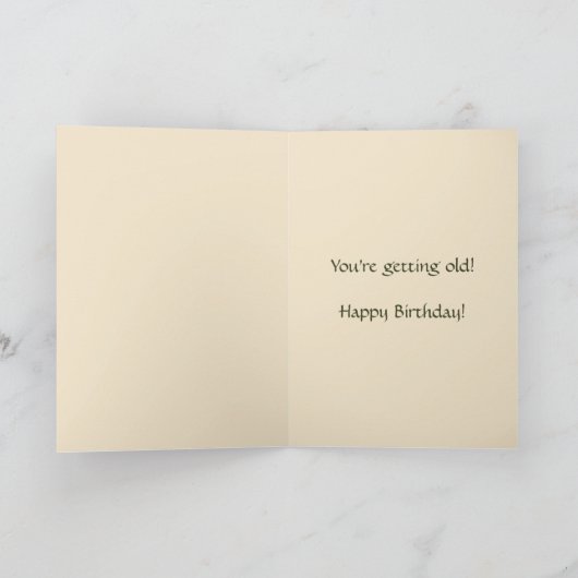 Bewerkbare Vis Officieel Aan Het Verouderen Verjaa Kaart (Binnen)