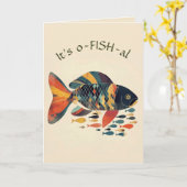 Bewerkbare Vis Officieel Verjaardag aan het Vieren Kaart (Gele Bloem)