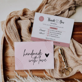 Bewerkbare visitekaartje bedankkaart