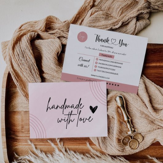 Bewerkbare visitekaartje bedankkaart