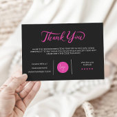 Bewerkbare visitekaartje bedankkaart