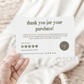 Bewerkbare visitekaartje bedankkaart