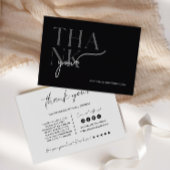 Bewerkbare visitekaartje bedankkaart