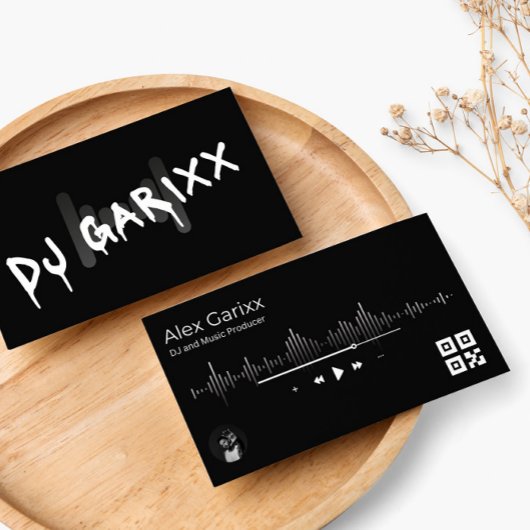 Bewerkbare Visitekaartje DJ Music Producer