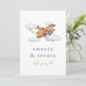 Bewerkbare Vliegtuig Food Sign Kaart (Staand voorkant)