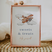 Bewerkbare  Vliegtuig Food Sign Kaart