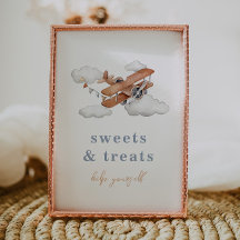 Bewerkbare  Vliegtuig Food Sign Kaart