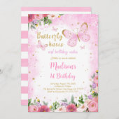 Bewerkbare Vlinder Uitnodiging (Voorkant / Achterkant)