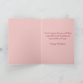 Bewerkbare vlinders en bloemen verjaardag kaart (Binnen)