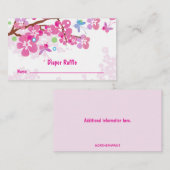 Bewerkbare Vlinders Luier Raffle Informatiekaartje (Voorkant / Achterkant)