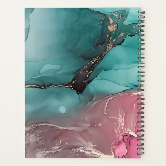 Bewerkbare Vloeibare Marmeren Dagboek Planner & Or (Achterkant)