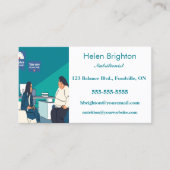 bewerkbare voedingsdeskundige visitekaartje (Voorkant)