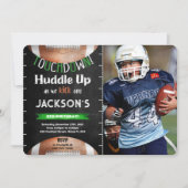 Bewerkbare voetbal foto uitnodiging (Voorkant)